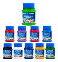 Kit Tinta Acrilica Brilhante 37ml Acrilex Escolha As Cores