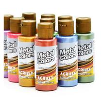 Kit Tinta Acrilica Metal Colors 60ml Acrilex Escolha As Cores