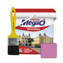 Kit Tinta Acrílica Soft Econômica 3,6L MegaÓ + Trincha Pincel 2" Parede Interna - Cores