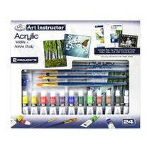 Kit Tinta Acrilica Wildlife Study Art Instructor 24uni