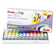 Kit Tinta Aquarela Water Colors 12 Cores 5mL Profissional Pentel