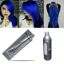 Kit Tinta Azul Royal 01 Coloração, 01 OX 20 VL 90ml Mairibel