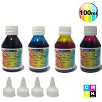 Kit tinta corante para hp 934, 940 e 950 preto, ciano, amarelo e magenta 100ml qualy ink