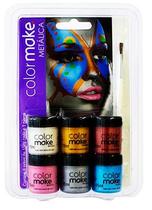 Kit tinta facial com 6 cores metalizadas+pincel