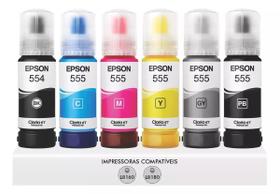 Kit Tinta Fotográfica Epson Original T554 T555 L8160 L8180