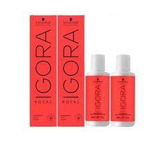 Kit Tinta Igora Royal 2un 8-77 + 2un Ox Água Oxigenada 60ml Kit Tinta Igora Royal 2un 8-77 + 2un Ox Água Oxigenada 60ml