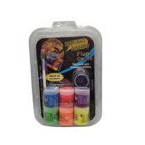 Kit Tinta Liquida Facial Fluorescente Neon Rostinho Pintado Kit Tinta Liquida Facial Fluorescente Neon Rostinho Pintado
