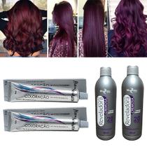 Kit Tinta Marsala 02 Coloração e 02 OX 20 90ml Mairibel