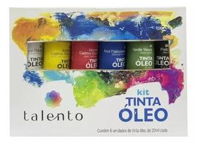 Kit Tinta Oleo 20ml 6 Cores Talento