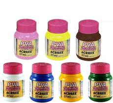 Kit Tinta Para Artesanato Pva Acrilex Escolha As Cores