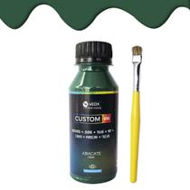 kit Tinta para couro tecido verde abacate veox 100ml+pincel