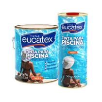 Kit Tinta Para Piscina Branco - Eucatex Revestimento Manutenção Piscinas Resistência À Água Químicos