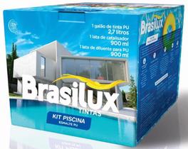 Kit Tinta para Piscina PU Acrílico Branco 4,5L Brasilux