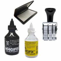 Kit Tinta rápida Para Congelados carimbo Datador 3mm reativa - MAGIFIX CARBRINK STAR Kit Tinta rápida Para Congelados carimbo Datador 3mm reativa - MAGIFIX CARBRINK STAR