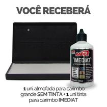 Kit Tinta Refil + Almofada Carimbo Alto Rendimento - Escolha Seu Kit