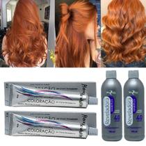 Kit Tinta Ruivo 02 Nº8.44 Coloração e 02 OX 40 90ml Mairibel