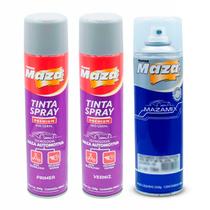 Kit Tinta Spray Automotiva Maza Primer Verniz MazaMix