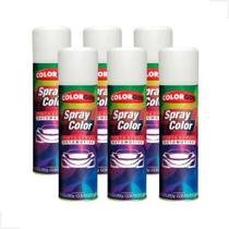 Kit Tinta Spray Automotivo Colorgin Branco Brilhante C/ 6
