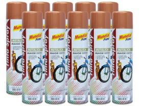 Kit Tinta Spray Cobre Metalico 400ml Uso Geral Mundial Prime 10 Unidades