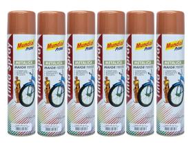 Kit Tinta Spray Cobre Metalico 400ml Uso Geral Mundial Prime 6 Unidades Kit Tinta Spray Cobre Metalico 400ml Uso Geral Mundial Prime 6 Unidades