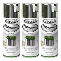 Kit Tinta Spray Cromado Uso Geral Rust Oleum Artesanato Kit Tinta Spray Cromado Uso Geral Rust Oleum Artesanato