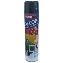 Kit Tinta Spray Preto Brilhante 360ml Decor Ref 8701 12 Un - COLORGIN