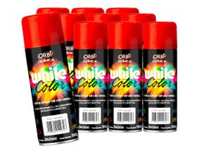 Kit Tinta Spray Vermelho Uso Geral White Lub 340ML 10 Unidades ORBI QUÍMICA Pinturas Artísticas