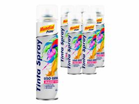 Kit Tinta Spray Verniz Uso Geral Mundial Prime 400ML 6 Unidades
