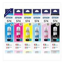 Kit tinta t574 6 cores fotográfico original compatível c/ impres. l8050 l18050