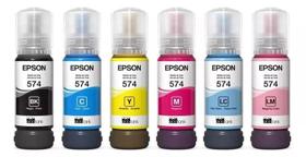 Kit Tintas T574 Epson 6 Cores 70ml Impressoras L8050 L18050 Kit Tintas T574 Epson 6 Cores 70ml Impressoras L8050 L18050
