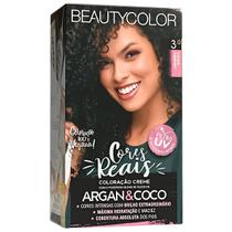 Kit Tintura Beautycolor Coloração Creme Profissional Vegano Cores Reais 3.0 Castanho Escuro