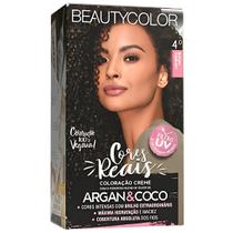 Kit Tintura Beautycolor Coloração Creme Profissional Vegano Cores Reais Tom 4.0 Castanho