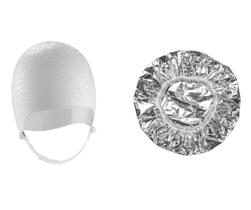 Kit Tintura Coloração hidratação Touca Metalizada e Siliconada Mechas Luzes Profissional Dompel - Branco