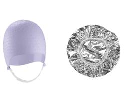 Kit Tintura Coloração hidratação Touca Metalizada e Siliconada Mechas Luzes Profissional Dompel - Roxa