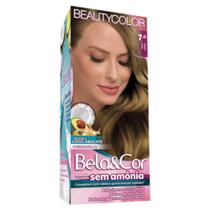 Kit Tintura Creme BelaeCor 7.0 Louro Médio sem Amônia Kit Tintura Creme BelaeCor 7.0 Louro Médio sem Amônia