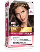 Kit Tintura Imédia Excellence L'Oréal Castanho Claro Acinzentado 5.1