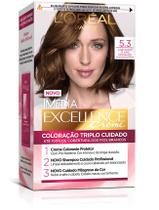 Kit Tintura Imédia Excellence L'Oréal Castanho Claro Dourado 5.3 - IMEDIA