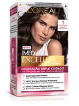 Kit Tintura Imédia Excellence L'Oréal Castanho Escuro 3