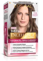 Kit Tintura Imédia Excellence L'Oréal Louro Cinza Natural 7.11 - IMEDIA