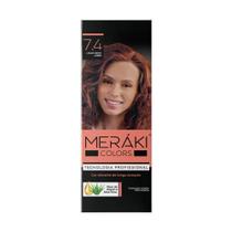 Kit Tintura Meráki Color Louro Médio Cobre 7.4 125gr
