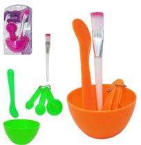 Kit tintura para cabelo com pote + pincel / espatula e dosador 6 pecas colors - FU XING