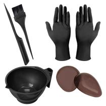 Kit Tintura Pente Pincel Cumbuca Protetor de Orelha Luva Kit Tintura Pente Pincel Cumbuca Protetor de Orelha Luva