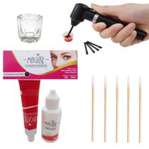 Kit Tintura Sobrancelha Magike Emulsao 20ML Profissional Com Mixer Misturador Dappen 100 Palitos Kit Tintura Sobrancelha Magike Emulsao 20ML Profissional Com Mixer Misturador Dappen 100 Palitos