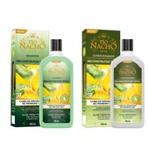 Kit TioNacho shampoo + condicionador bitelo reconstrutor babosa aloe vera