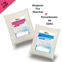 Kit Tira Manchas Percarbonato 1kg Alvejante 1kg