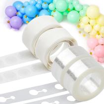 Kit Tira Para Arco Desconstruído 5 Metros + Fita Gota Cola Adesivo Para Balão Bexiga Com 100 Pontos Decoração Festa Kit Tira Para Arco Desconstruído 5 Metros + Fita Gota Cola Adesivo Para Balão Bexiga Com 100 Pontos Decoração Festa