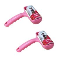 Kit Tira Pelo Roupa Sup.Rosa Rolo Adesivo Rolinho 50 Folhas Unidades:2