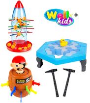 Kit Tira Vareta + Quebra Gelo Patinho + Barril Pirata