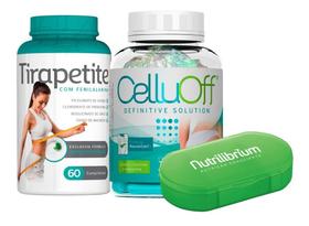 Kit Tirapetite + Celluoff Definitive Solution + Porta Comprimidos - Nutrilibrium