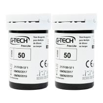 Kit Tiras Reagentes medição de glicose 100und G-TECH Lite